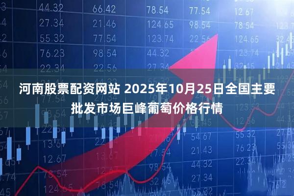 河南股票配资网站 2025年10月25日全国主要批发市场巨峰葡萄价格行情